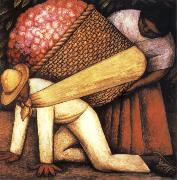 Diego Rivera Flower carrier oil on canvas